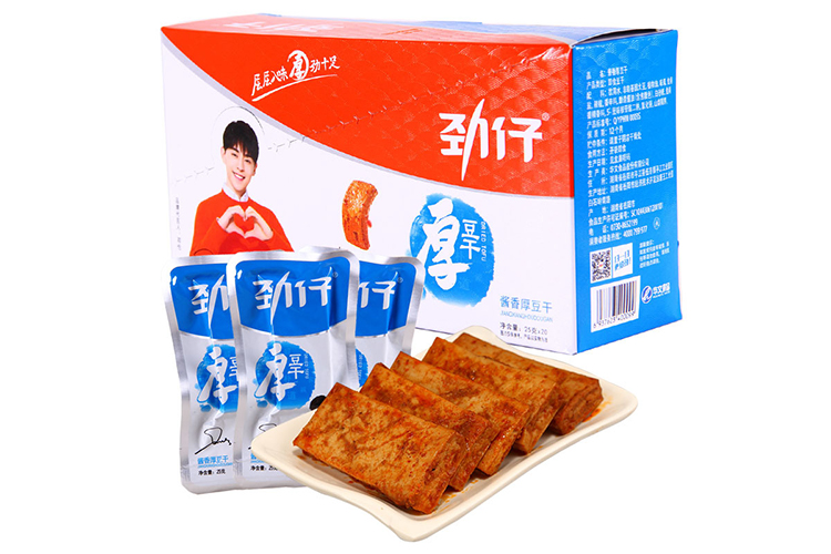 JINGZAI SAUCED DRIED TOFU 25G 20PACKS